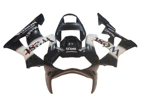 Honda CBR900RR 929 Fairings (2000-2001) Black, White West at KingsMotorcycleFairings.com
