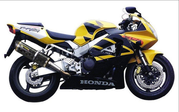 Honda CBR900RR 929 Fairings (2000-2001) Black, Yellow, White at KingsMotorcycleFairings.com