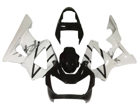 Honda CBR900RR 929 Fairings (2000-2001) White, Black Stripes at KingsMotorcycleFairings.com