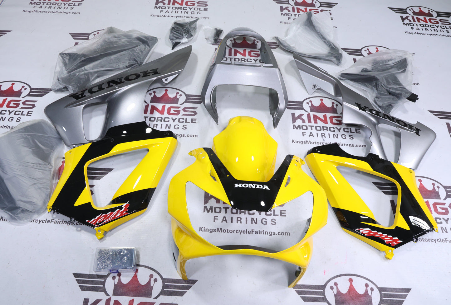 Honda CBR900RR 929 Fairings (2000-2001) Yellow, Black, Silver, Red from KingsMotorcycleFairings.com
