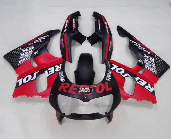 Honda CBR900RR Fairings (1994-1995) Matte Black, Red, Repsol at KingsMotorcycleFairings.com