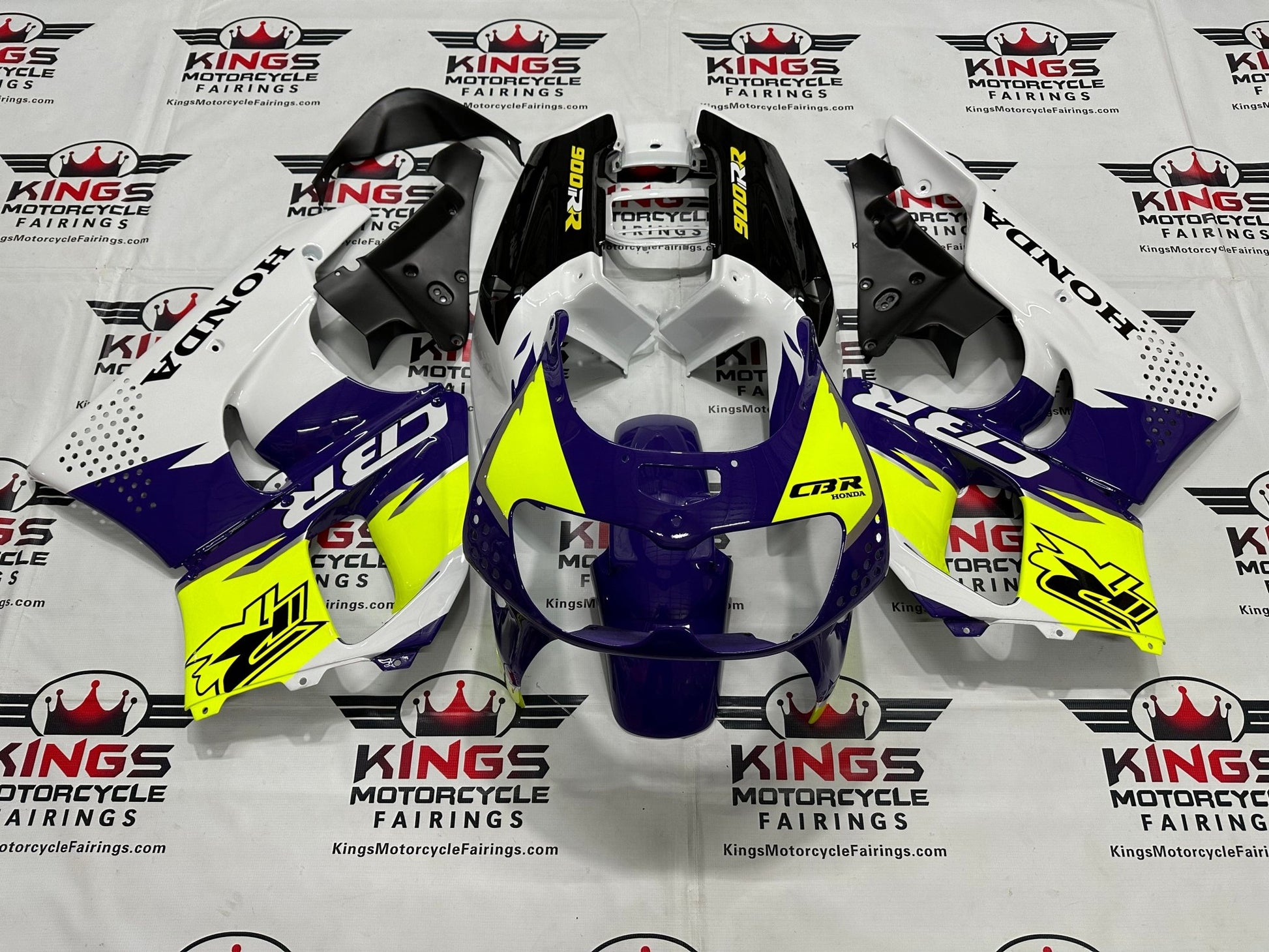 Honda CBR900RR Fairings (1994-1995) Purple, White, Neon, Black from KingsMotorcycleFairings.com