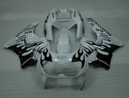 Honda CBR900RR Fairings (1994-1995) White, Black Flame at KingsMotorcycleFairings.com