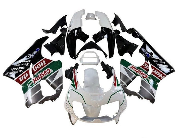 Honda CBR 900RR Fairings (1996-1997) White Castrol at KingsMotorcycleFairings.com