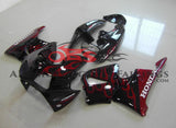 Honda CBR900RR Fairings (1998-1999) Black, Dark Red Flames at KingsMotorcycleFairings.com