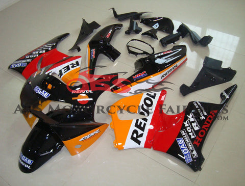 Honda CBR900RR Fairings (1998-1999) Black, Orange, Red, Repsol at KingsMotorcycleFairings.com