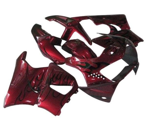 Honda CBR900RR Fairings (1998-1999) Dark Red, Black Flames at KingsMotorcycleFairings.com