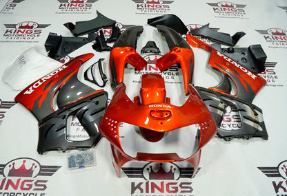 Honda CBR900RR Fairings (1998-1999) Orange, Gray, Chrome at KingsMotorcycleFairings.com