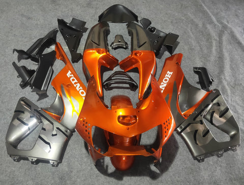Honda CBR900RR Fairings (1998-1999) Orange, Silver, Chrome at KingsMotorcycleFairings.com
