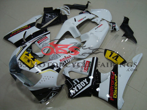 Honda CBR900RR Fairings (1998-1999) White, Black, Playboy at KingsMotorcycleFairings.com