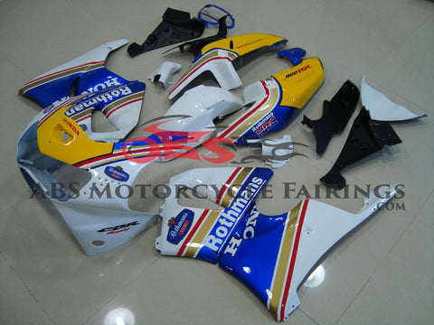 Honda CBR900RR Fairings (1998-1999) White, Blue, Yellow Rothmans at KingsMotorcycleFairings.com