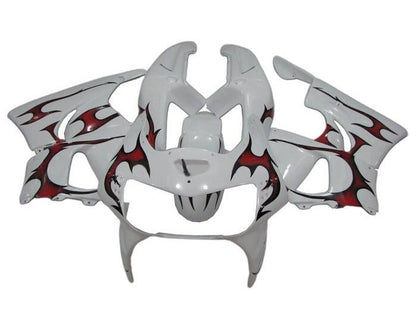 Honda CBR900RR Fairings (1998-1999) White, Red Tribal at KingsMotorcycleFairings.com