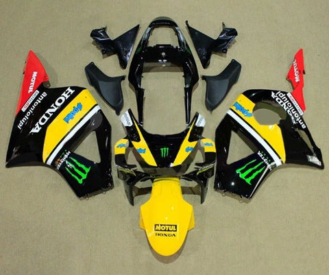 Honda CBR900RR Fairings (2002-2003) Black, Yellow, Monster at KingsMotorcycleFairings.com