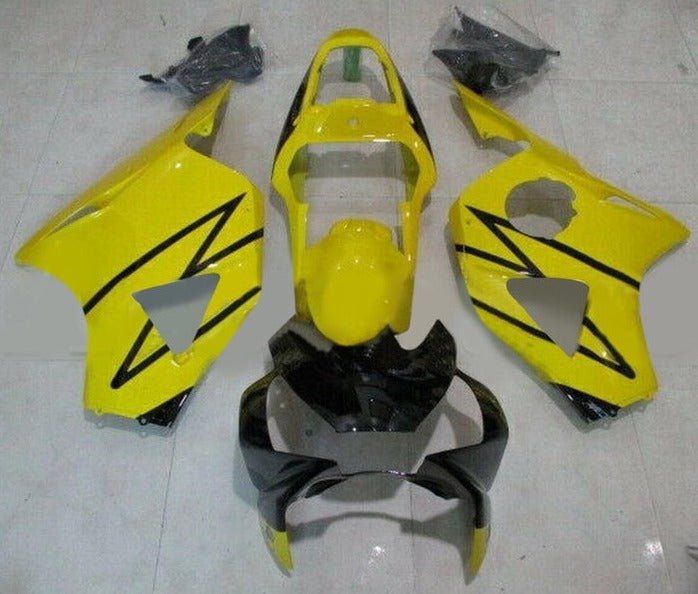 Honda CBR900RR Fairings (2002-2003) Yellow, Black Stripes at KingsMotorcycleFairings.com
