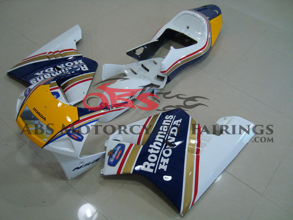 Honda NSR250R MC28 (1994) White, Blue, Yellow, Gold & Red Rothmans Fairings at KingsMotorcycleFairings.com