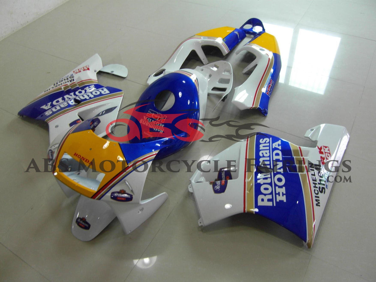 Honda NSR250R MC28 (1994) Yellow, White, Blue, Gold & Red Rothmans Fairings at KingsMotorcycleFairings.com