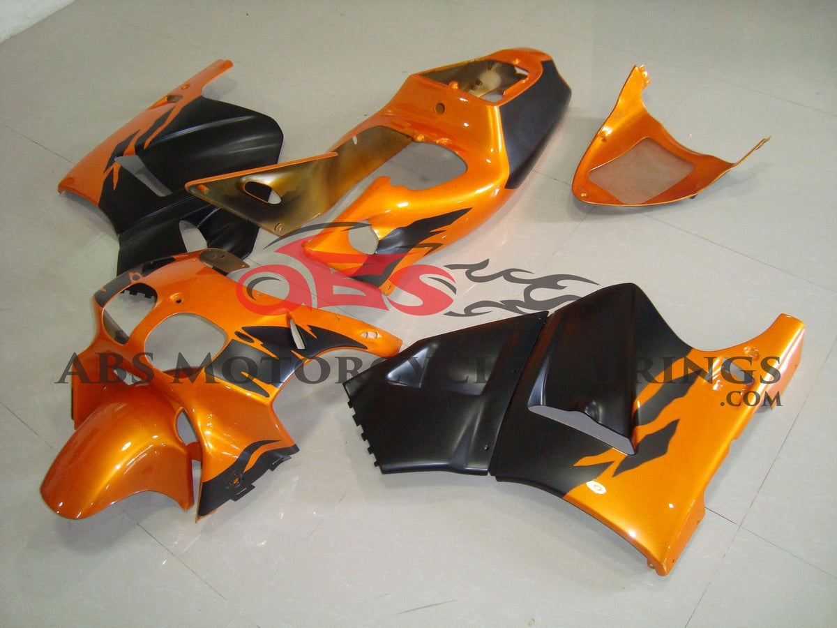 Honda RVF400R NC35 Fairings (1994) Orange, Matte Black at KingsMotorcycleFairings.com