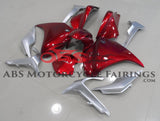 Honda VFR1200 Fairings (2010-2013) Candy Red, Silver at KingsMotorcycleFairings.com