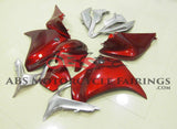 Honda VFR1200 Fairings (2010-2013) Candy Red, Silver from KingsMotorcycleFairings.com