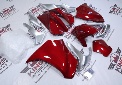 Honda VFR1200 Fairings (2010-2013) Red Candy, Silver from KingsMotorcycleFairings.com