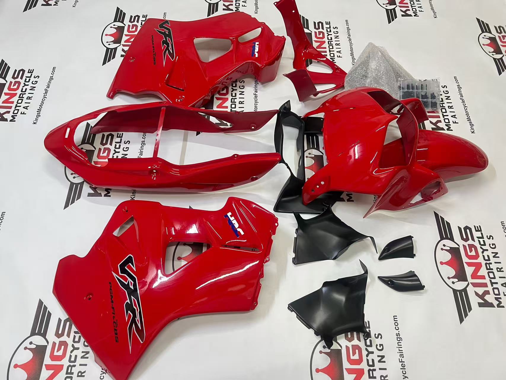 Honda VFR800 Fairing Kit (1998-2001) Red, Black, White at KingsMotorcycleFairings.com