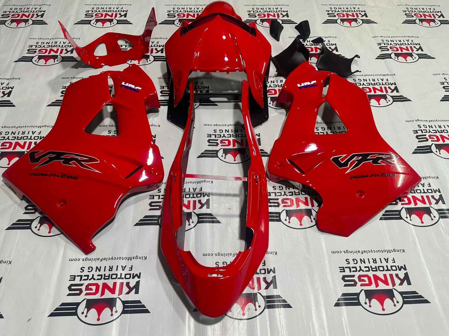 Honda VFR800 Fairings (1998-2001) Red from KingsMotorcycleFairings.com