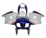 Honda VFR800 Fairings (1998-2001) White, Blue, Red Stripe at KingsMotorrcycleFairings.com