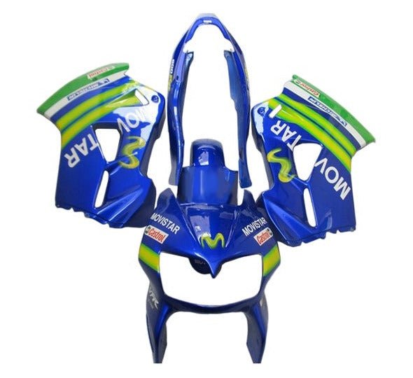 Honda VFR800 Fairings (2002-2013) Blue, Green Movistar at KingsMotorcycleFairings.com
