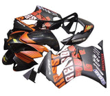 Honda VFR800 Fairings (2002-2013) Matte Black, Orange Rossi at KingsMotorcycleFairings.com