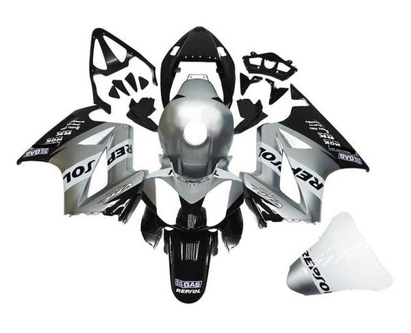 Honda VFR800 Fairings (2002-2013) Silver, Black, White Repsol at KingsMotorcycleFairings.com