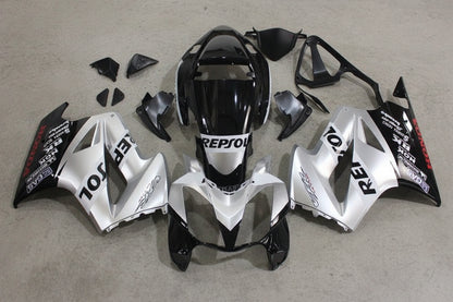 Honda VFR800 Fairings (2002-2013) Silver, Black, White, Red, Repsol at KingsMotorcycleFairings.com