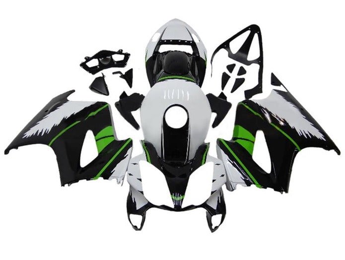 Honda VFR800 Fairings (2002-2013) White, Black, Green at KingsMotorcycleFairings.com