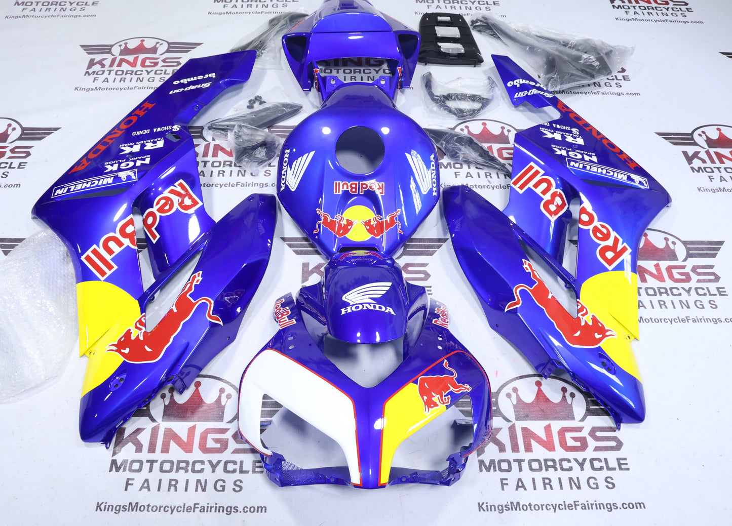 Honda CBR1000RR Fairing Kit (2004-2005) Blue, Yellow, Red, Bull at KingsMotorcycleFairings.com