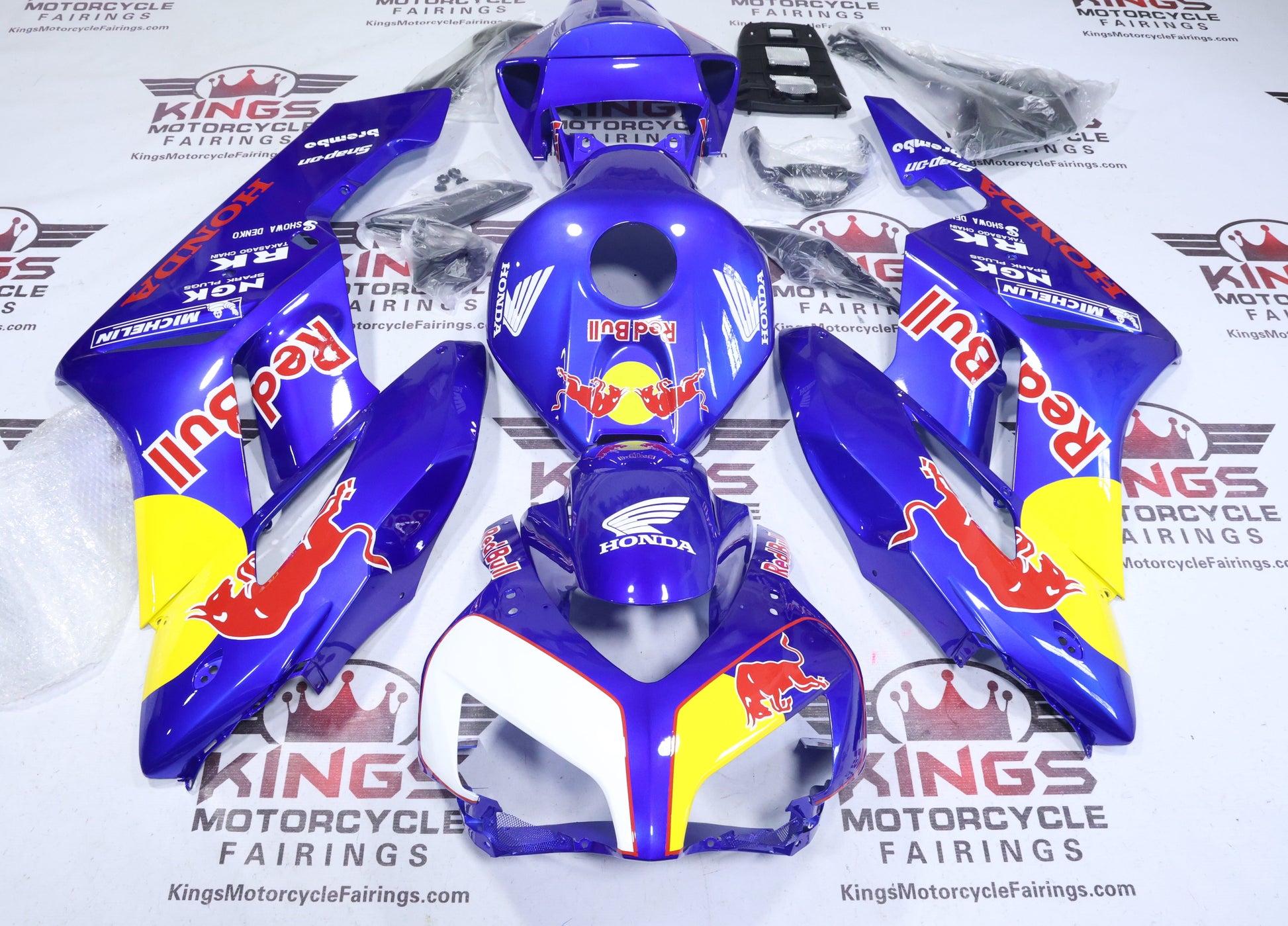 Honda CBR1000RR Fairing Kit (2004-2005) Blue, Yellow, Red, Bull at KingsMotorcycleFairings.com