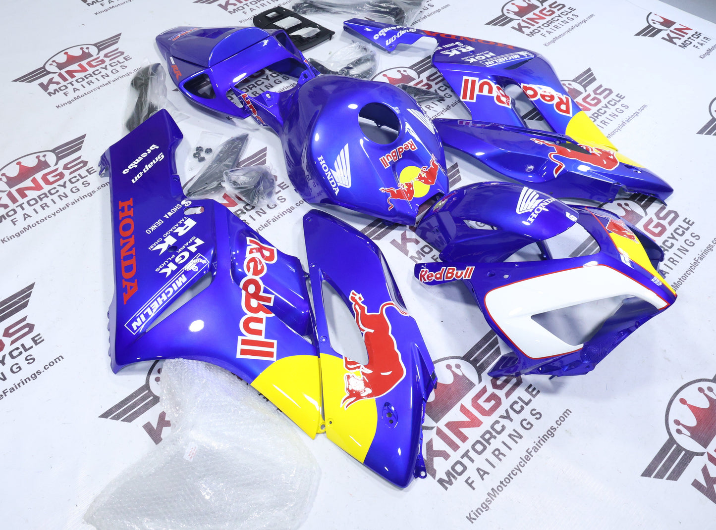 Honda CBR1000RR Fairing Kit (2004-2005) Blue, Yellow, Red, Bull from KingsMotorcycleFairings.com