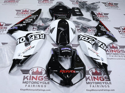 Honda CBR1000RR Fairing Kit (2006-2007) Black, White Repsol at KingsMotorcycleFairings.com