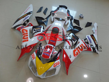 Honda CBR1000RR Fairing Kit (2006-2007) White, Red, Orange Givi at KingsMotorcycleFairings.com