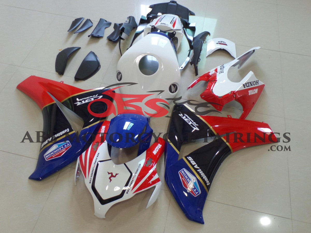 Honda CBR1000RR Fairings (2008-2011) TT Legends, White, Blue, Red at KingsMotorcycleFairings.com