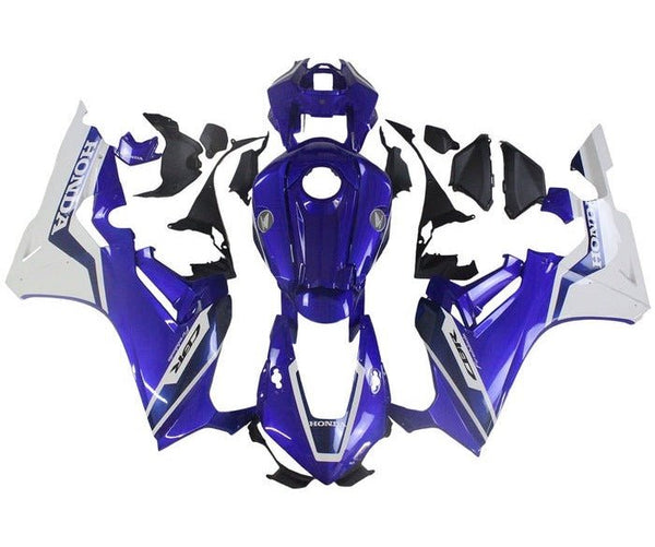 Honda CBR1000RR Fairings (2017-2025) Blue, White, Dark Blue at KingsMotorcycleFairings.com
