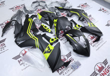 Honda CBR1000RR Fairings (2017-2025) Matte Black, Neon Yellow Stripe from KingsMotorcycleFairings.com