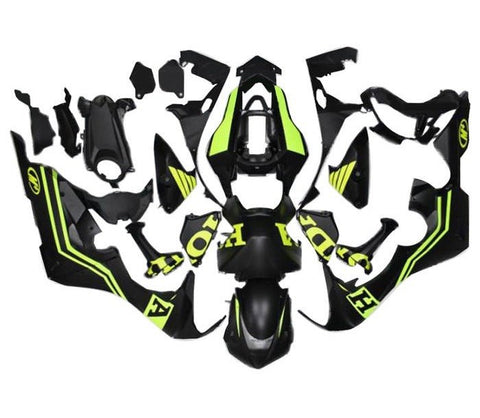 Honda CBR1000RR Fairings (2017-2025) Matte Black, Neon Yellow at KingsMotorcycleFairings.com