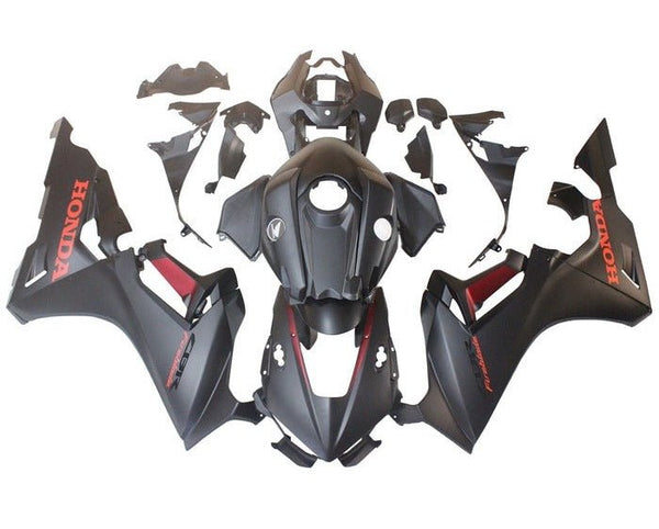 Honda CBR1000RR Fairings (2017-2025) Matte Black, Red at KingsMotorcycleFairings.com