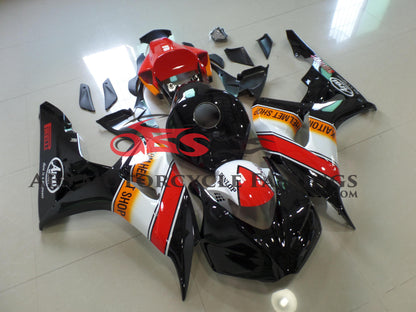 Honda CBR1000RR Race Fairing Kit (2006-2007) Black, Red, White, Orange at KingsMotorcycleFairings.com