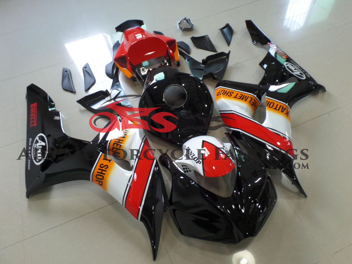 Honda CBR1000RR Race Fairing Set (2006-2007) Black, Red, White, Orange at KingsMotorcycleFairings.com
