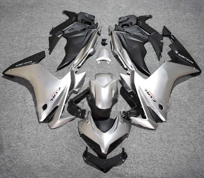 Honda CBR500R Fairing Kit (2013-2015) Silver, Black at KingsMotorcycleFairings.com