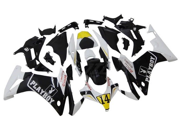 Honda CBR500R Fairing Kit (2013-2015) White, Black, Playboy at KingsMotorcycleFairings.com