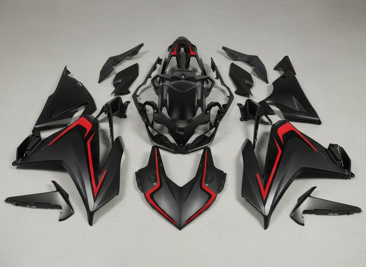Honda CBR500R Fairing Kit (2022-2023) Matte Black, Red at KingsMotorcycleFairings.com