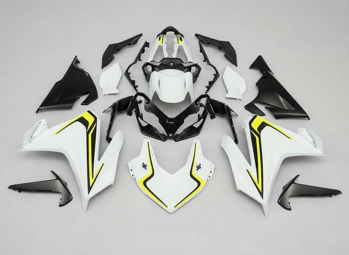 Honda CBR500R Fairing Kit (2022-2023) White, Yellow, Black at KingsMotorcycleFairings.com