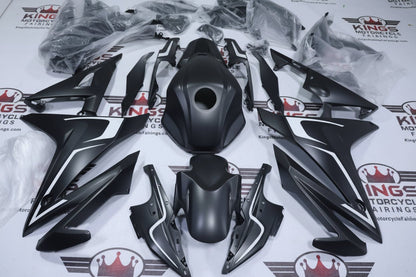 Honda CBR500R Fairings (2016-2018) Matte Black, White from KingsMotorcycleFairings.com