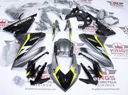Honda CBR500R Fairings (2022-2023) Gray, Black, Yellow, White from KingsMotorcycleFairings.com